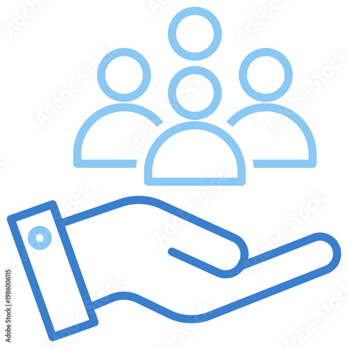 Human Resource Dual Tone Outline Icon