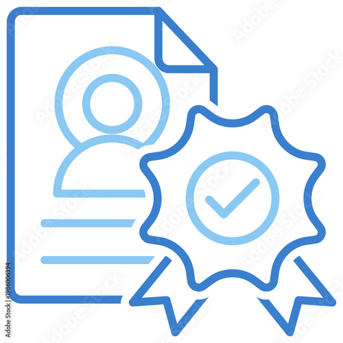 Profile Dual Tone Outline Icon