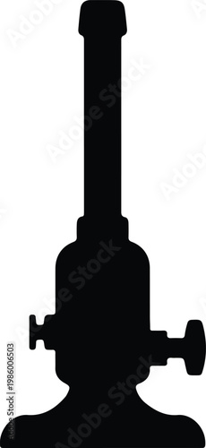 Silhouette of a professional industrial floor jack tool vector design