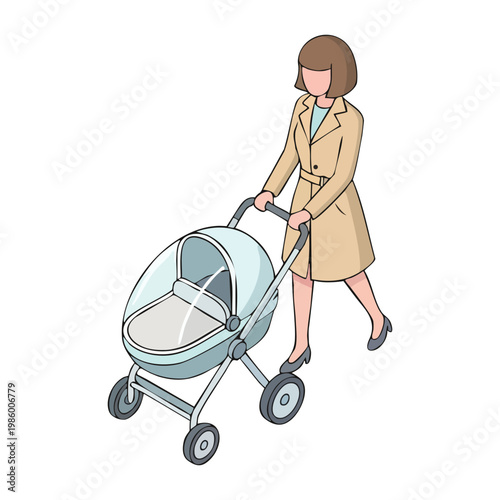 Mother Walk with Baby