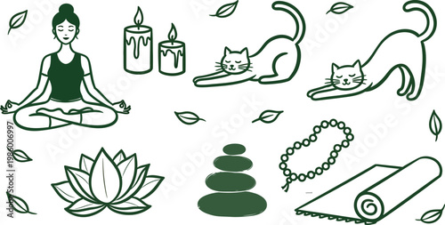 Zen doodle a serene illustration of mindfulness and peaceful living