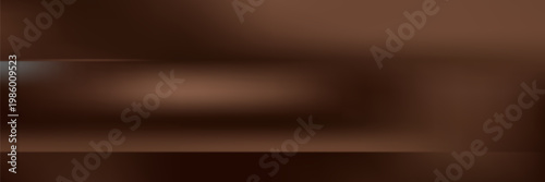 Abstract Dark Brown Studio Background with Elegant Silk Texture and Premium Product Display Stage. Vector Eps 10