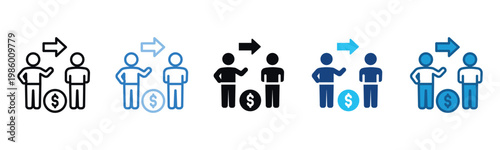 Creditor Icon Set Multiple Style Of