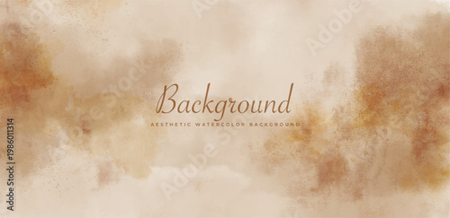 Abstract watercolor art background template. brown watercolor backdrop empty space for text, banner, presentation or product display graphic design