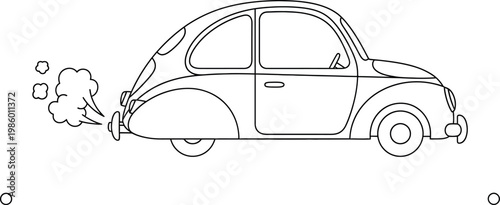 Volkswagen beetle outline