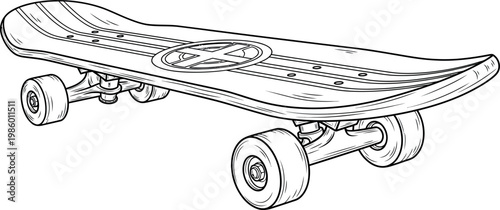 Sketch of a skateboard