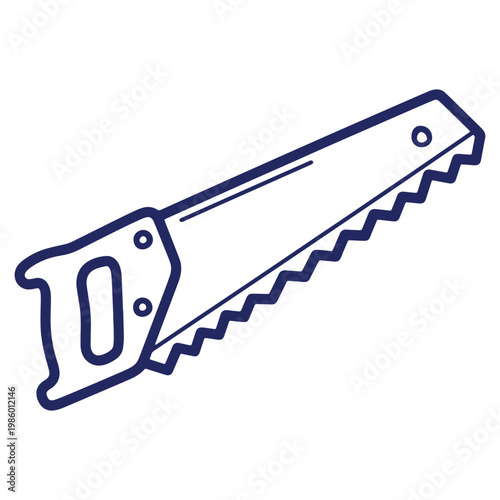 Hand saw vector illustration for woodworking and construction projects a perfect graphic for diy enthusiasts and professional carpenters