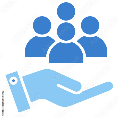 Human Resource Dual Tone Glyph Icon