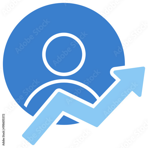 Self Improvement Dual Tone Glyph Icon