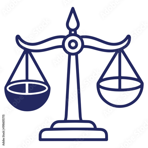 Balance Scales Symbol Representing Justice Fairness and Equality Legal System and Judgement Law and Order Graphic Icon