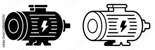 electric motor icon industrial machine symbol design