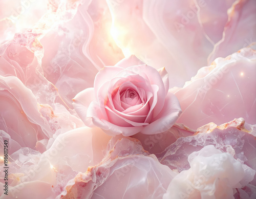 Creating a soft feminine background with ethereal rose quartz marble for elegant designs