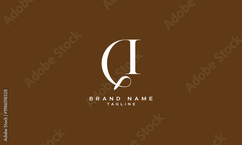 GI, IG, Abstract initial monogram letter alphabet logo design
