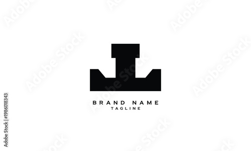 JL, LJ, Abstract initial monogram letter alphabet logo design