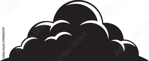 Large dark cumulonimbus cloud silhouette against a transparent background.