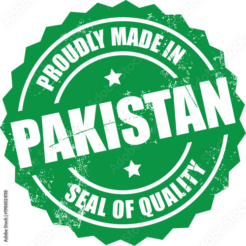 Proudly Made in Pakistan Vector Rubber Stamp