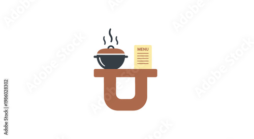 Simple illustration of cooking utensils.