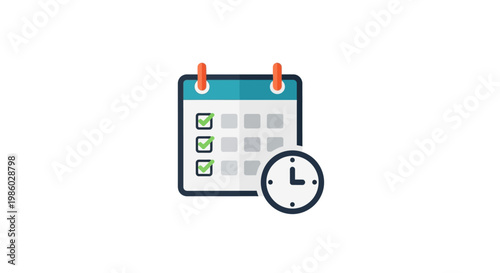 A calendar and clock icon for planning.