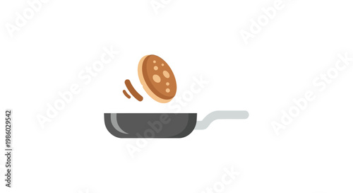 pancake being cooked in a pan.