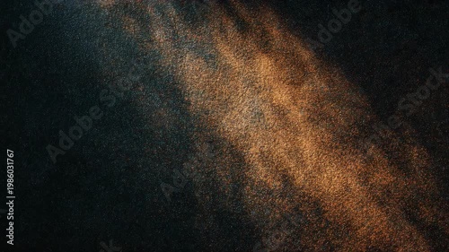 Dramatic Golden Light Streak on Dark Textured Surface