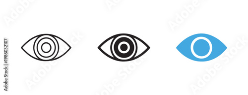 Eye Vision Observation Vector Icon Set