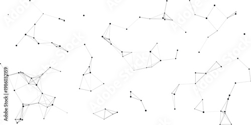 Abstract Digital Network: A visually striking representation of interconnectedness, composed of points and lines symbolizing the intricate relationships within a digital network.