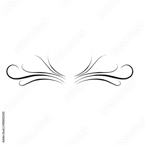 Ornamental line vector. Ornamental lines for invitation decoration. Black ornamental line set. Ornamental line design