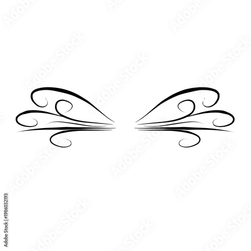 Ornamental line vector. Ornamental lines for invitation decoration. Black ornamental line set. Ornamental line design