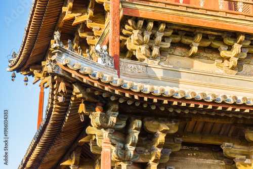 Wallpaper Mural Wooden detail of the Guanyin pavilion in the Dule temple complex of Jizhou, China Torontodigital.ca
