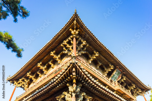 Wallpaper Mural Wooden roof of the Guanyin pavilion in the Dule temple complex of Jizhou, China Torontodigital.ca