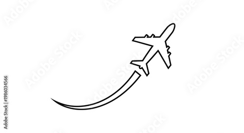 Vector illustration of a silhouette of a man and a woman near a fishing hook and an airplane icon for travel business and aviation design