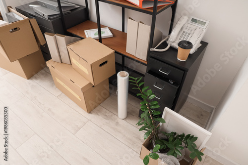 Shelf unit with folders and...