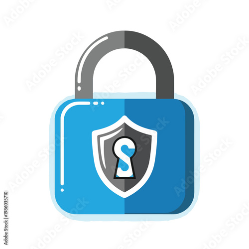 Lock and Shield Security Concept