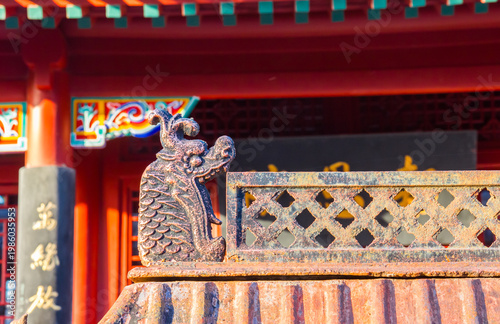Wallpaper Mural Detail on the incense burner of the Dule temple complex of Jizhou, China Torontodigital.ca