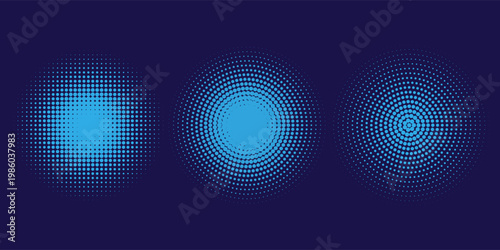 Blue concentric ripple circles set. Sonar or sound wave rings collection. Target, radar icon concept. Radial signal or vibration elements.eps,10