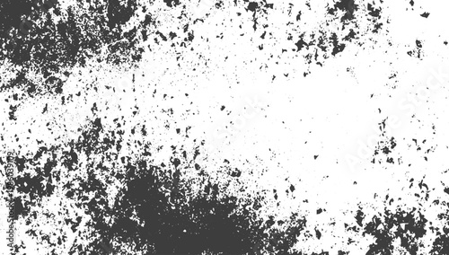 Abstract Grunge Distressed Texture Background in Black and White Grainy Vector Illustration