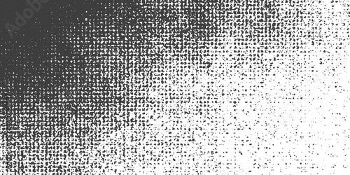 Black and White Distressed Halftone Gradient Texture Background for Graphic Design and Vector Art