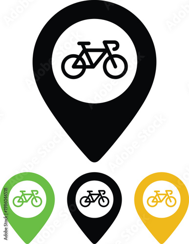 Bicycle availability status indicators using location markers