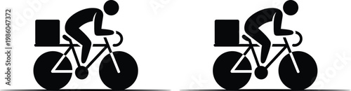 Two cyclists competing in a time trial race with aerodynamic bikes