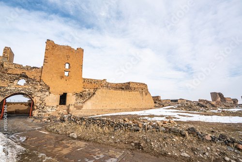 The scenic views of Ani City Walls, which is a ruined medieval Armenian city now situated in Turkey's province of Kars, next to the closed border with Armenia, were the capital of the Bagratuni Armeni