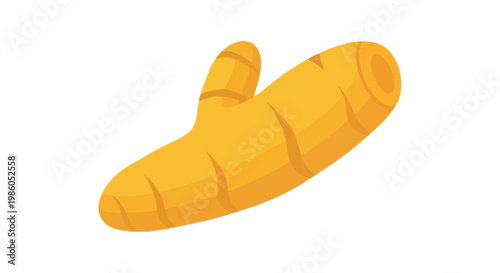Stylized ginger root isolated on white background