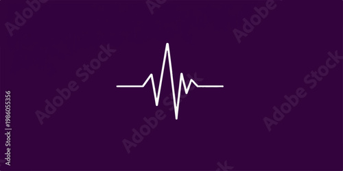 Abstract vector illustration of a medical ekg cardiogram wave forming a blue heart symbol to represent healthy life and cardiology healthcare