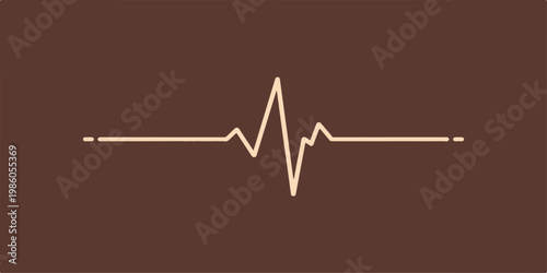 Abstract medical vector illustration of a red heartbeat line forming a heart shape symbol to represent cardiology health pulse and life care on an ekg electrocardiogram monitor background