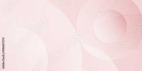 Abstract Soft Pink Background with Overlapping Circles and Concentric Lines, Modern Elegant Rose Gradient Geometric Vector Texture for Beauty, Wellness, and Wedding Design