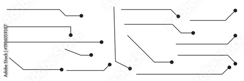 Callouts titles set. Digital callouts . Line callout label set. isolated on black background. Vector illustration. EPS 10