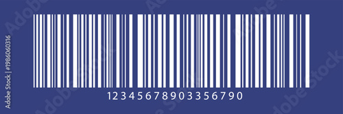 Barcode vector illustration. Barcode icon, Realistic barcode icon on white background. QR code for web icon. Bar code icon with numbers. QR code. 
