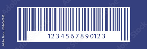 Barcode vector illustration. Barcode icon, Realistic barcode icon on white background. QR code for web icon. Bar code icon with numbers. QR code. 
