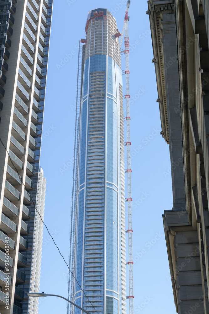 Obraz premium north elevation of SkyTower at Pinnacle One Yonge, designed by Hariri Pontarini Architects, Toronto