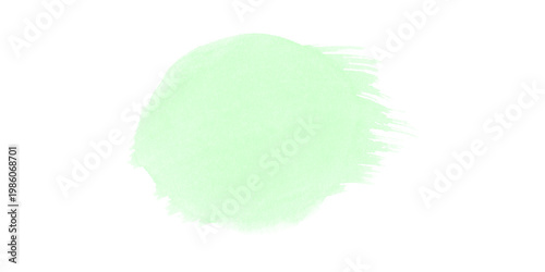 Light green brush stroke on a transparent background for design and art projects