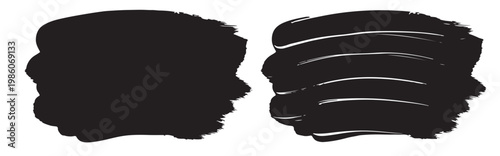 brush vector Collection of hand painted grunge brush strokes